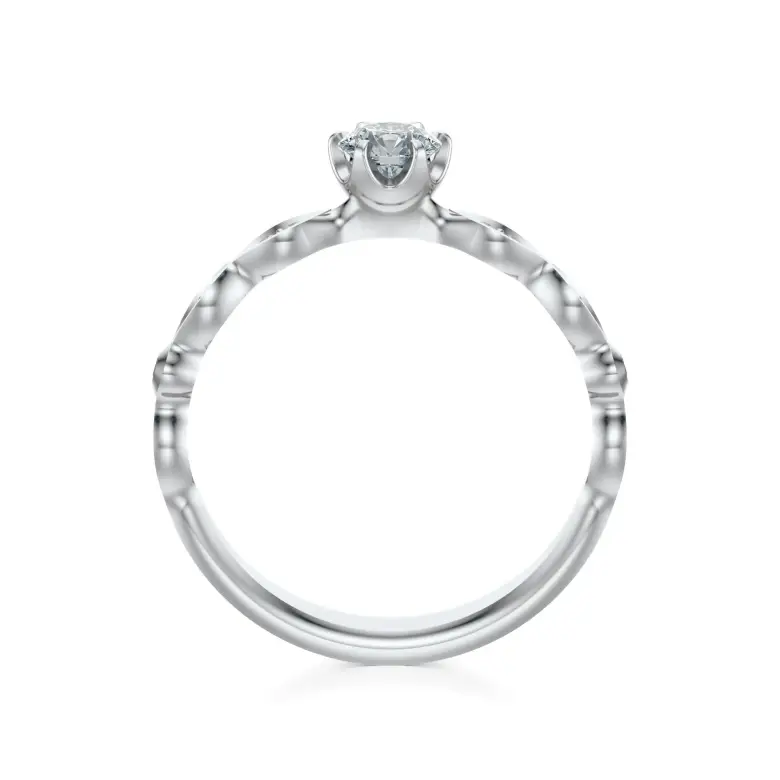 Pierścionek białe złoto z diamentami